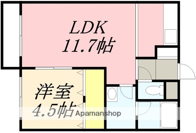 ユニBOX.4(1LDK/3階)の間取り写真