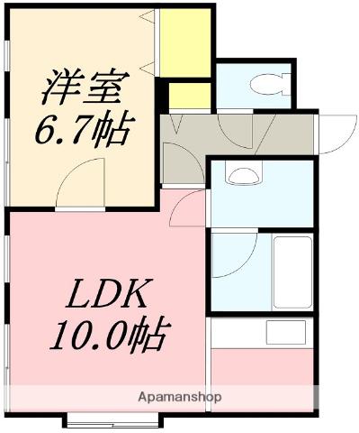 パレスセナⅡ(1LDK/2階)の間取り写真