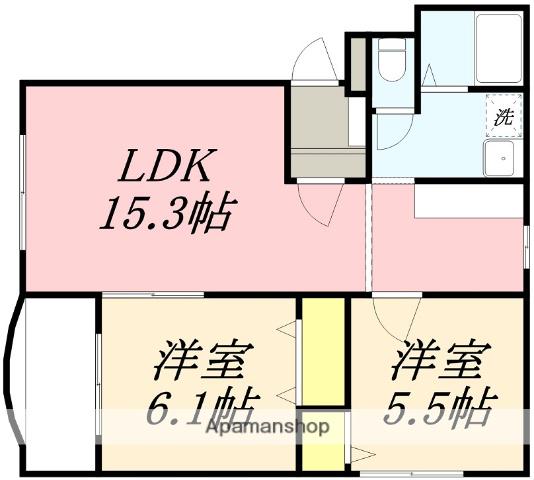 カサローゼ(2LDK/4階)の間取り写真