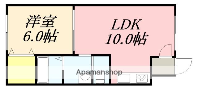 ピュアパレス高盛Ⅱ(1LDK/2階)の間取り写真