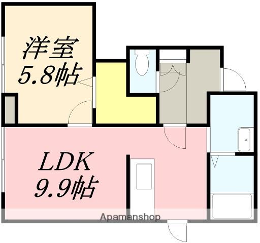 セジュールウィット田家(1LDK/1階)の間取り写真
