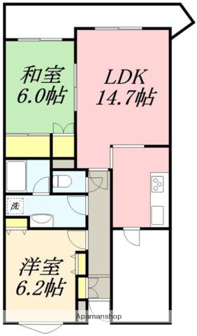 マンションRIVAGE(2LDK/5階)の間取り写真