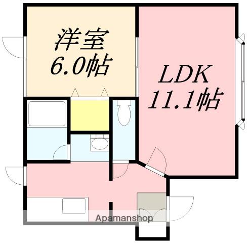 エルカミーノⅠ(1LDK/1階)の間取り写真