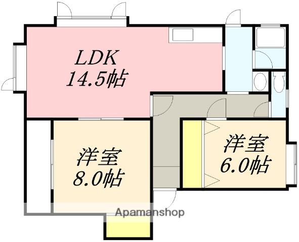 カーサグラシア(2LDK/1階)の間取り写真