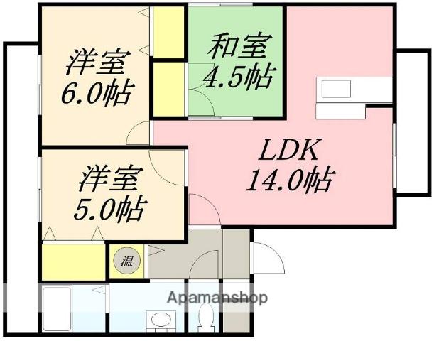 サンジミニャーノ(3LDK/2階)の間取り写真