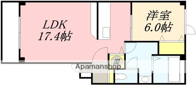 サンエスタシオン湯川(1LDK/3階)の間取り写真