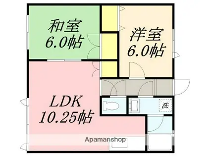 ステージア1(2LDK/1階)の間取り写真