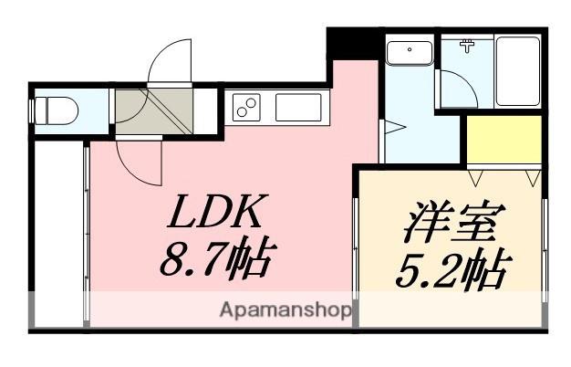 コーポときわⅡ(1LDK/2階)の間取り写真