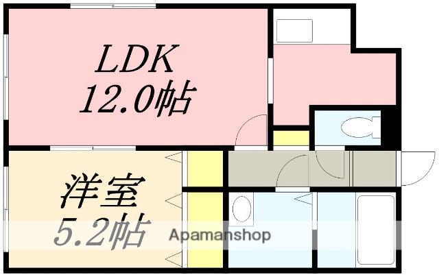 LIBERTY YUNOHAMA(1LDK/1階)の間取り写真