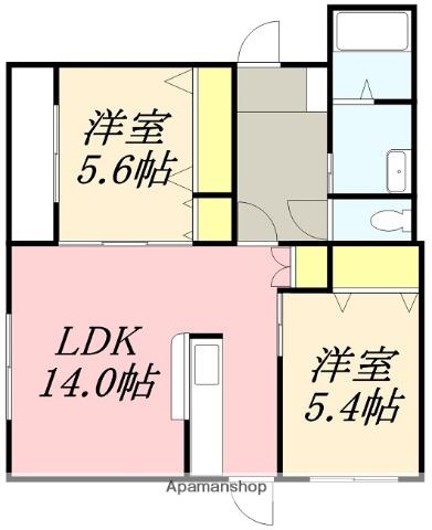 レジェンドヴィラ(2LDK/3階)の間取り写真