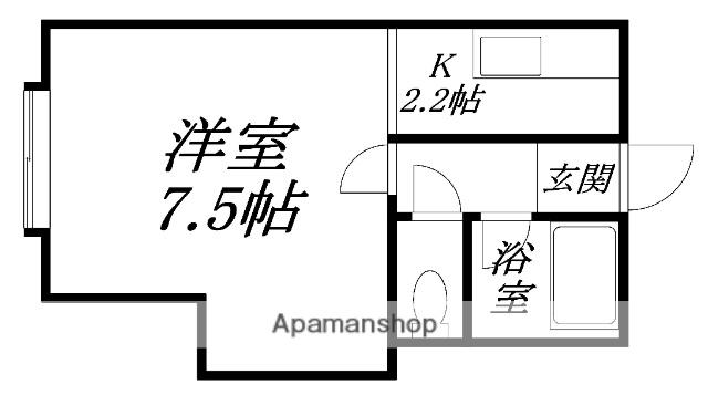 ルシール陣川(1K/2階)の間取り写真