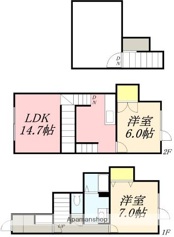 REKASARIKA(2LDK/1階)の間取り写真