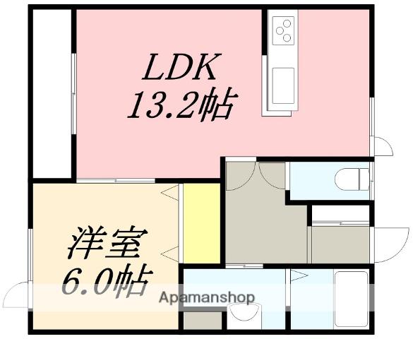 アンジェリカルート(1LDK/1階)の間取り写真