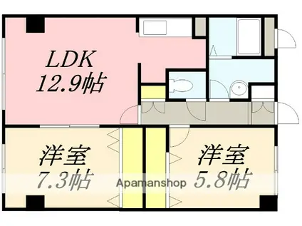 レジデンスKOUEI(2LDK/3階)の間取り写真