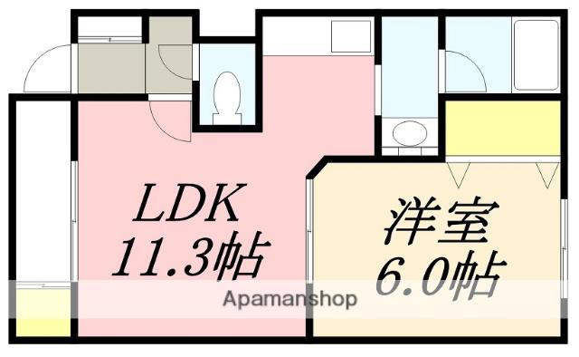 ピアース桔梗(1LDK/1階)の間取り写真