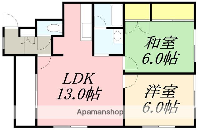 ウッドハウス追分(2LDK/2階)の間取り写真