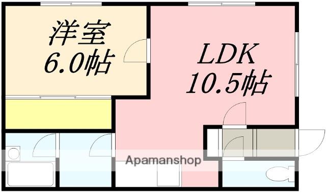 第9タジマハイツ(1LDK/1階)の間取り写真