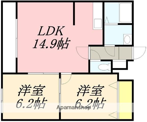 メモリーベル(2LDK/1階)の間取り写真