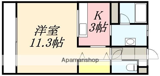 シュロス久根別(1K/2階)の間取り写真