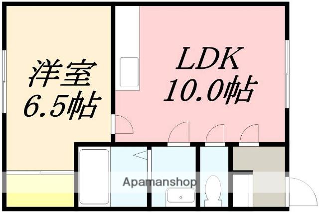 コーポ岡村(1LDK/2階)の間取り写真