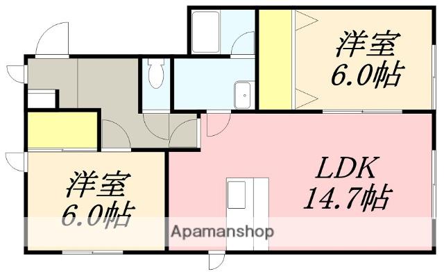 RMメゾンNO.2(2LDK/1階)の間取り写真