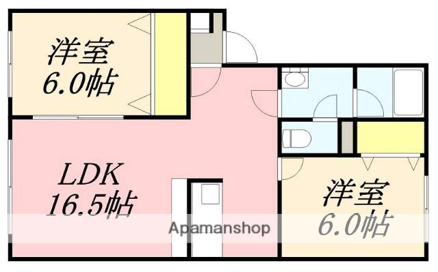 レストはまなす中野通(2LDK/2階)の間取り写真