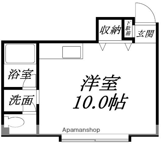 ハーバーライフ七重浜(ワンルーム/3階)の間取り写真