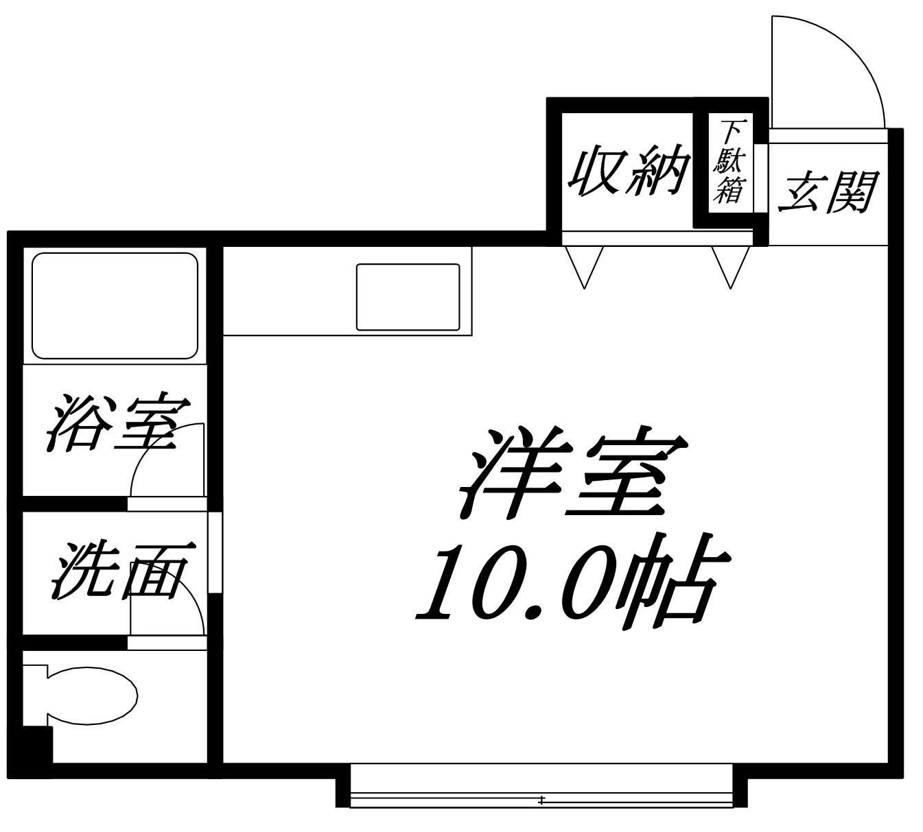 ハーバーライフ七重浜(ワンルーム/3階)の間取り写真