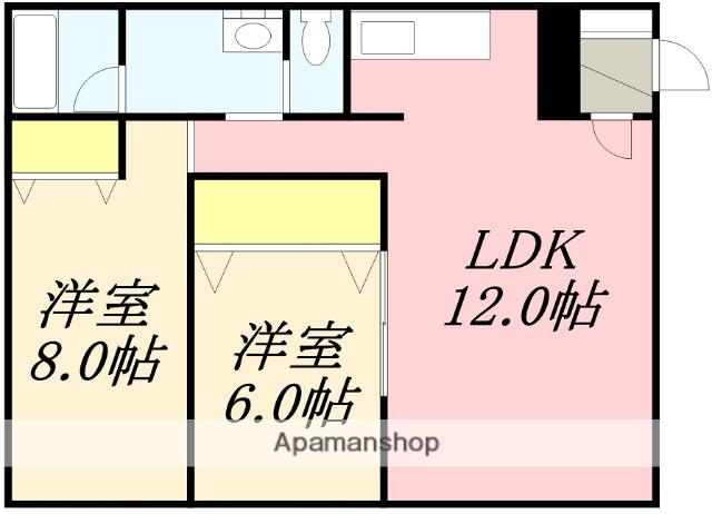 ゆとりコーポ(2LDK/3階)の間取り写真