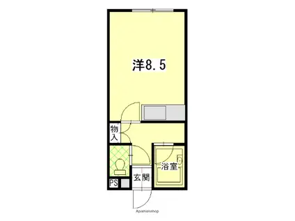 メゾンS&Y Ⅲ(ワンルーム/1階)の間取り写真