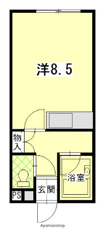 メゾンS&Y Ⅲ(ワンルーム/3階)の間取り写真