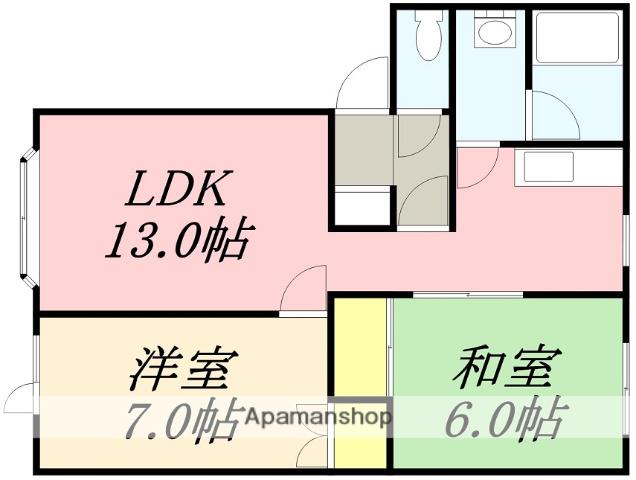 ハーベストワーク(2LDK/2階)の間取り写真