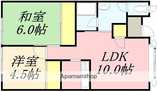 パル・パレスⅠ(2LDK/2階)の間取り写真