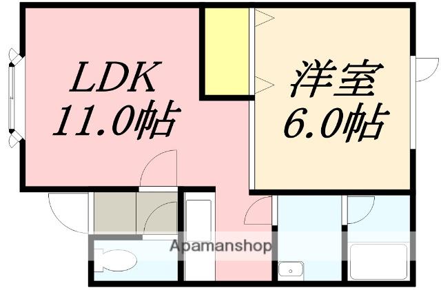 ローズマリエ(1LDK/1階)の間取り写真
