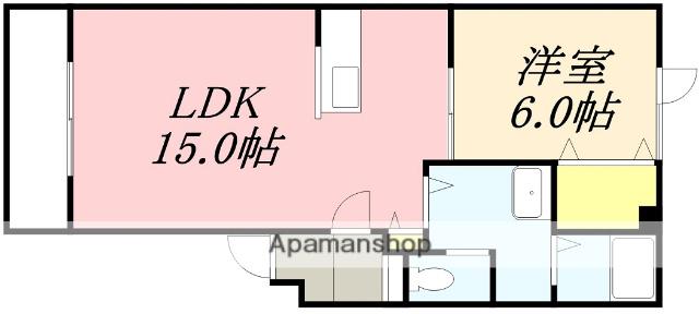 MSティファニー(1LDK/1階)の間取り写真