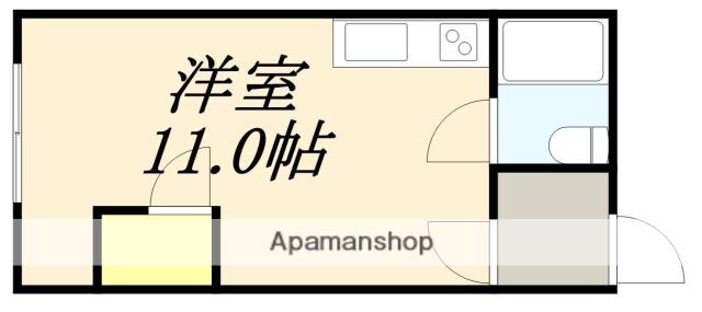 第2シャトウはまなす(ワンルーム/5階)の間取り写真