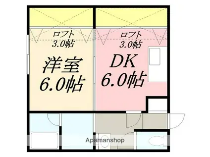 リージャストマンションふぁいぶ(1DK/1階)の間取り写真