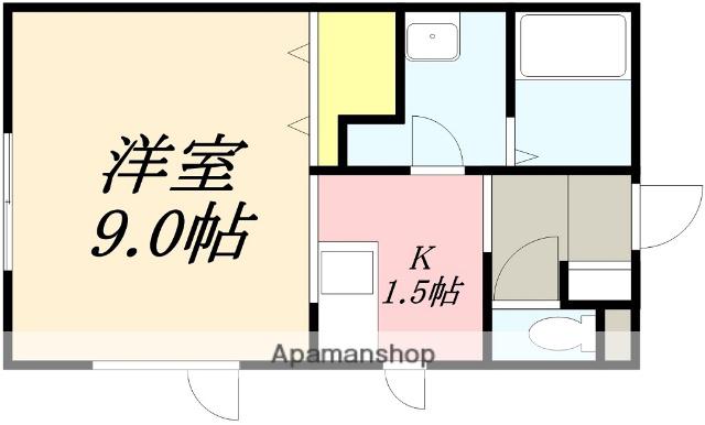 TOW SOLEIL(1K/1階)の間取り写真