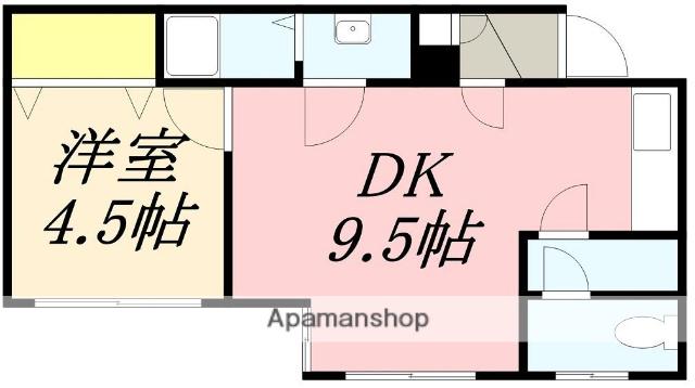 ハイツヒロⅢ(1LDK/1階)の間取り写真