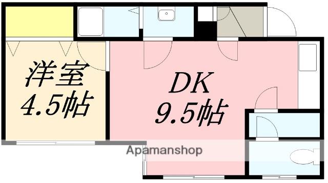 ハイツヒロⅢ(1LDK/2階)の間取り写真
