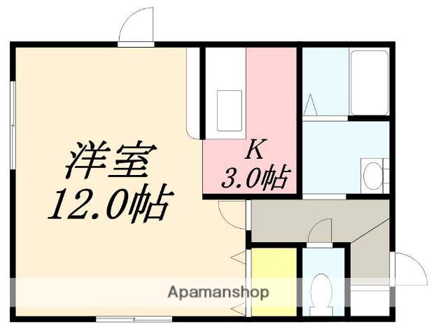 EAGLE美原(1K/1階)の間取り写真