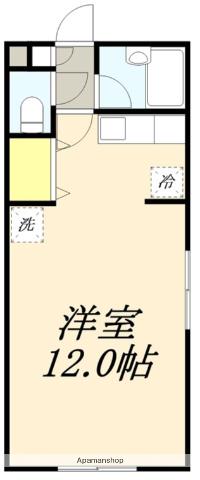 クレステージ宮前(1K/1階)の間取り写真