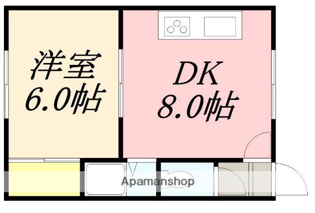 グットホーム宮前(1DK/2階)の間取り写真