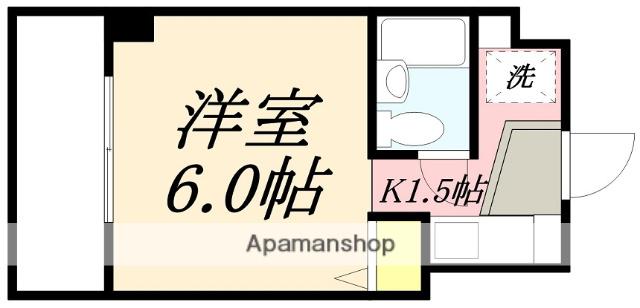 SKY COURT HAKODATE(1K/4階)の間取り写真