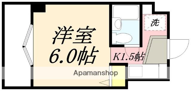 SKY COURT HAKODATE(1K/6階)の間取り写真