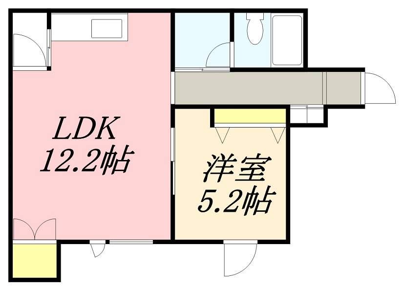 ロマネ元町(1LDK/2階)の間取り写真