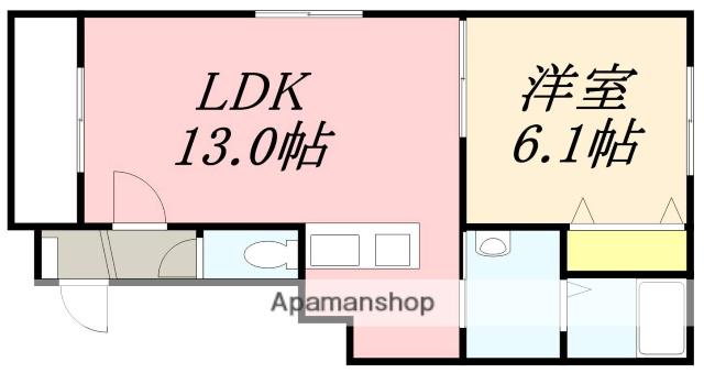 ベルシャルネ(1LDK/4階)の間取り写真