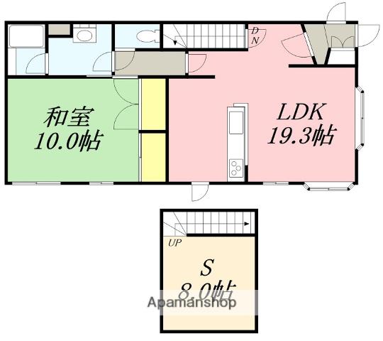 グラシア湯川(1SLDK/1階)の間取り写真