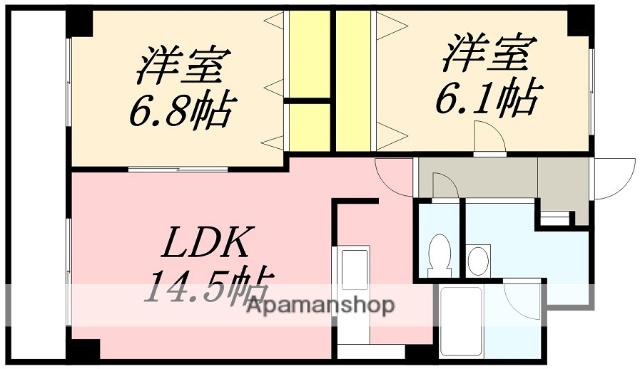 ピュアライフ空(2LDK/4階)の間取り写真