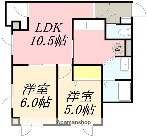 MARINE SIDE HOUSE 3(2LDK/2階)の間取り写真